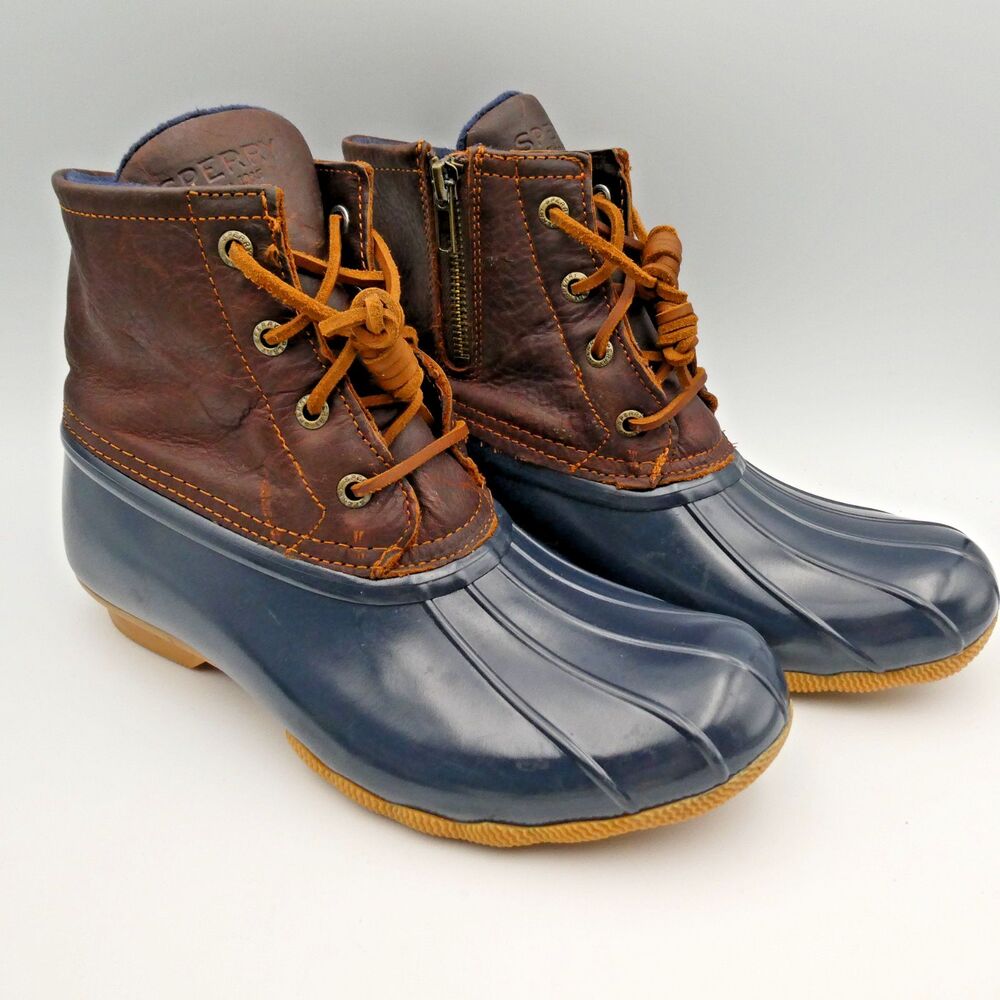 Sperry Top-Sider Women's Saltwater Tan/Brown Rain Duck Boots - Size 8